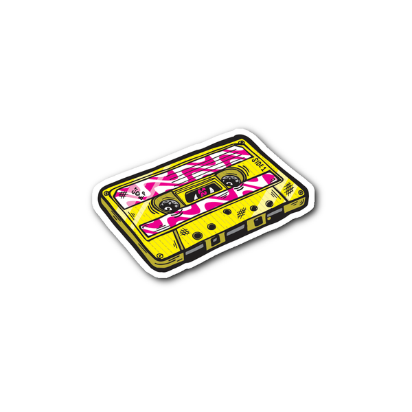 Funky Cassette sticker Sticker, Stickers - teelaunch, Regionally Famous