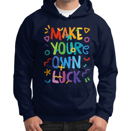Gildan Hoodie (on man) Navy PoolParty Dev
