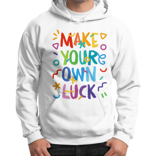 Gildan Hoodie (on man) White PoolParty Dev
