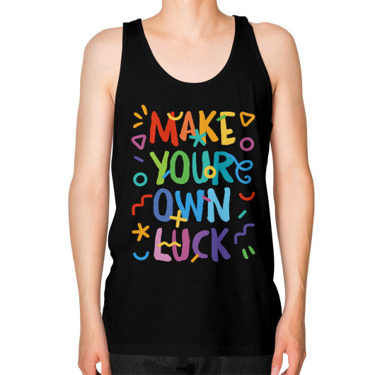 Unisex Fine Jersey Tank (on man) Black PoolParty Dev
