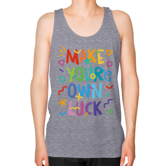 Unisex Fine Jersey Tank (on man) Tri-Blend Grey PoolParty Dev