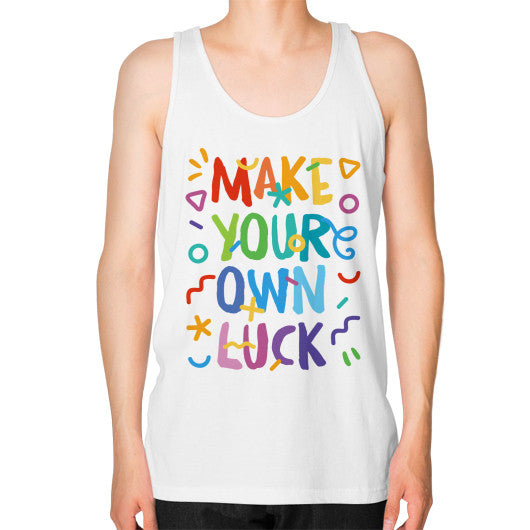 Unisex Fine Jersey Tank (on man) White PoolParty Dev