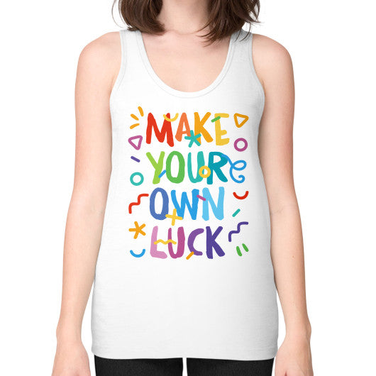 Unisex Fine Jersey Tank (on woman) White PoolParty Dev