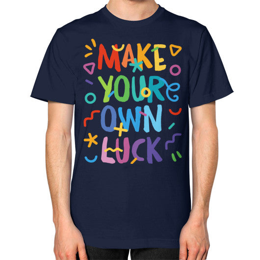 Unisex T-Shirt (on man) Navy PoolParty Dev