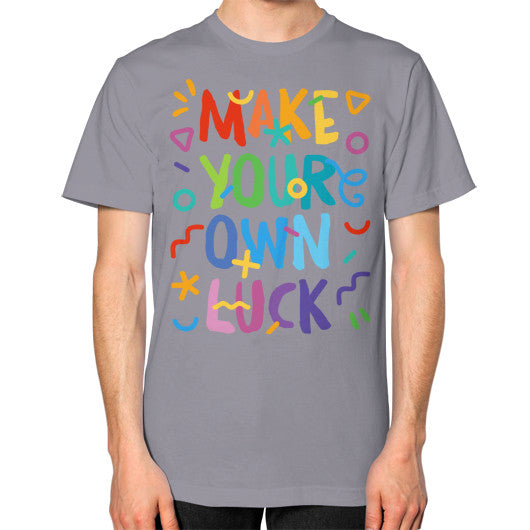 Unisex T-Shirt (on man) Slate PoolParty Dev