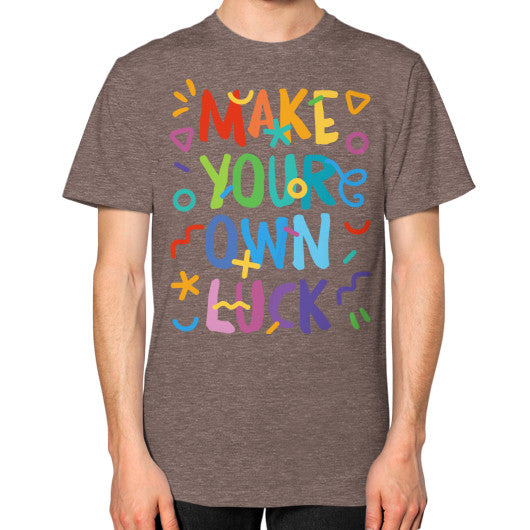 Unisex T-Shirt (on man) Tri-Blend Coffee PoolParty Dev