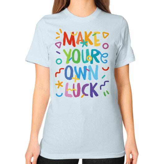 Unisex T-Shirt (on woman) Light blue PoolParty Dev
