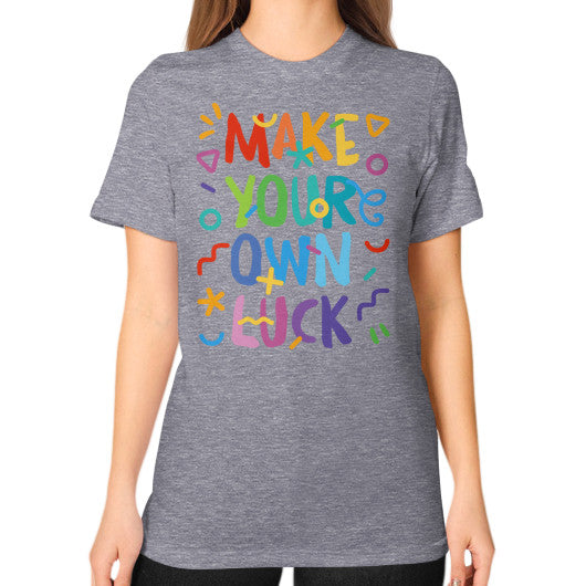 Unisex T-Shirt (on woman) Tri-Blend Grey PoolParty Dev