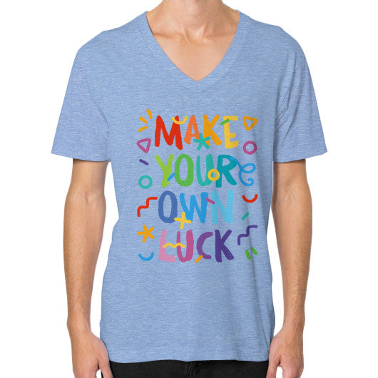 V-Neck (on man) Tri-Blend Blue PoolParty Dev