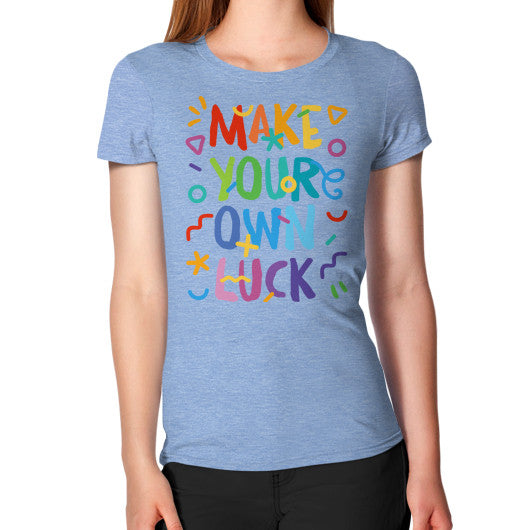 Women's T-Shirt Tri-Blend Blue PoolParty Dev