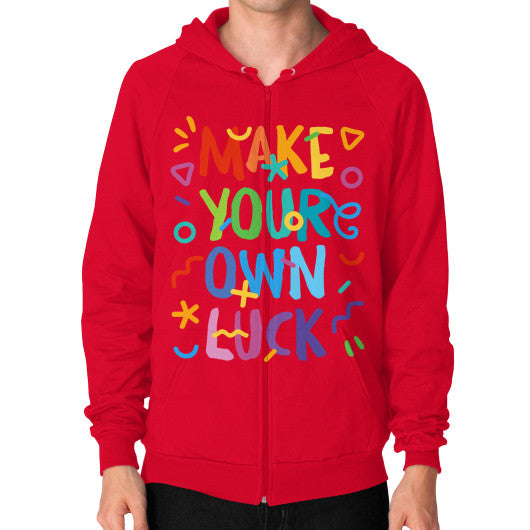 Zip Hoodie (on man) Red PoolParty Dev