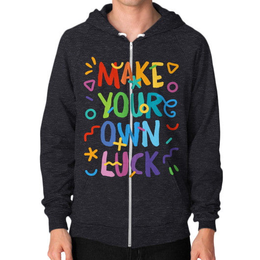 Zip Hoodie (on man) Tri-Blend Black PoolParty Dev