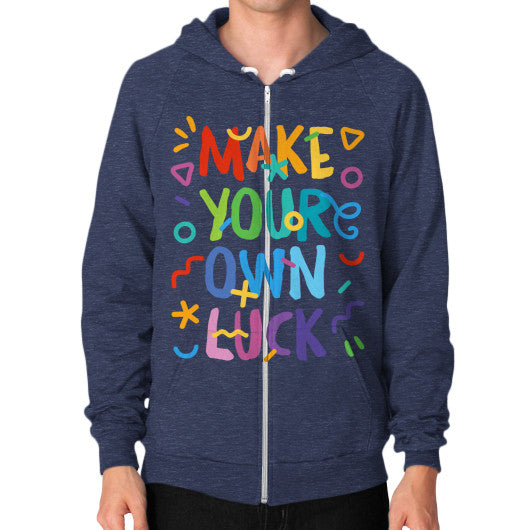 Zip Hoodie (on man) Tri-Blend Navy PoolParty Dev