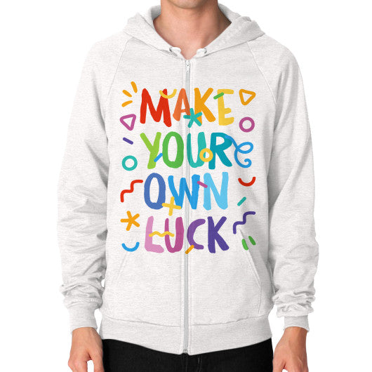 Zip Hoodie (on man) Tri-Blend Oatmeal PoolParty Dev