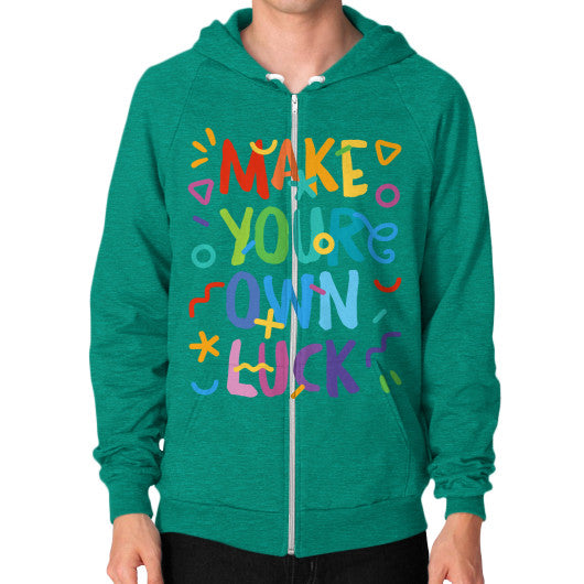 Zip Hoodie (on man) Tri-Blend Vintage Green PoolParty Dev