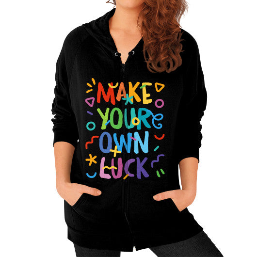 Zip Hoodie (on woman) Black PoolParty Dev