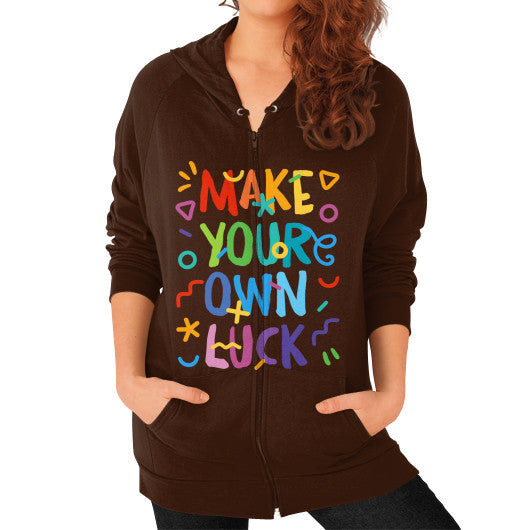 Zip Hoodie (on woman) Brown PoolParty Dev