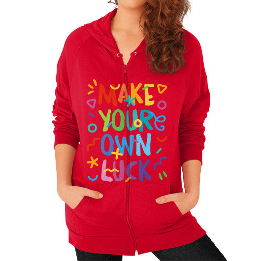 Zip Hoodie (on woman) Red PoolParty Dev