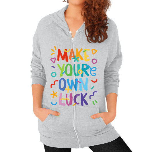 Zip Hoodie (on woman) Tri-Blend Silver PoolParty Dev