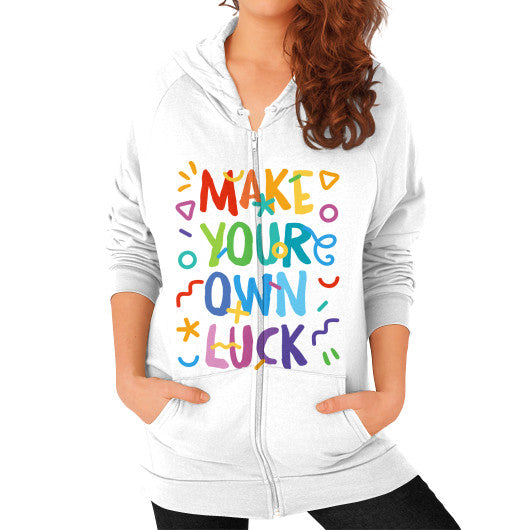 Zip Hoodie (on woman) White PoolParty Dev